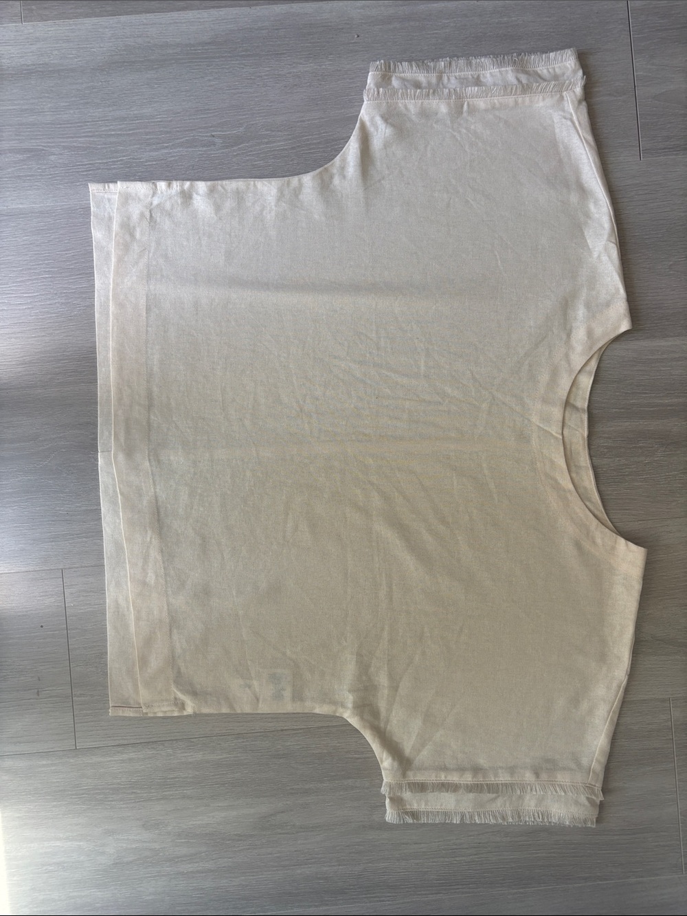 Anne Klein Cream Lightweight Linen Blend Blouse